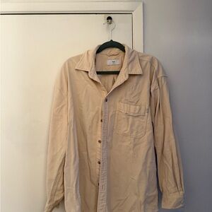 TNA Cream Corduroy Button Down Shirt